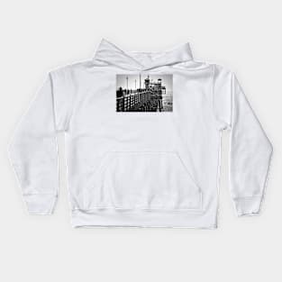 Pedestrian Traffic On The Pier Kids Hoodie